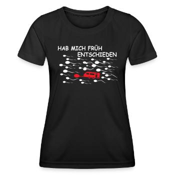 Camper Geschenkidee Camping - Frauen Funktions-T-Shirt - Schwarz - Vorne - AI Model Female 172 light (172cm)