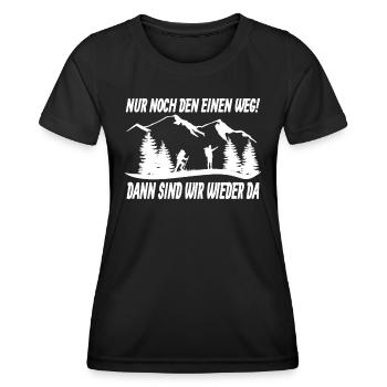 Wandern Zubehör Wanderer Motiv - Frauen Funktions-T-Shirt - Schwarz - Vorne - AI Model Female 172 light (172cm)
