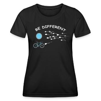 Bicycle Accessories Cyclist Motif - Women's Functional T-Shirt - black - Front - AI Model Female 172 light (172cm)