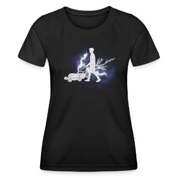 Accessoires jardinier Motif de jardin - T-shirt sport Femme - noir - Devant - AI Model Female 172 light (172cm)