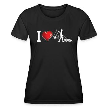 Accessoires jardinier Motif de jardin - T-shirt sport Femme - noir - Devant - AI Model Female 172 light (172cm)