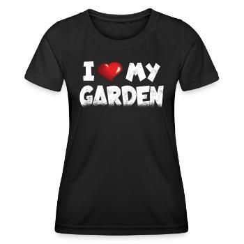 Accessoires jardinier Motif de jardin - T-shirt sport Femme - noir - Devant - AI Model Female 172 light (172cm)