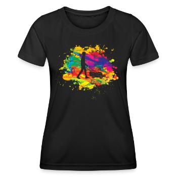 Accessoires jardinier Motif de jardin - T-shirt sport Femme - noir - Devant - AI Model Female 172 light (172cm)