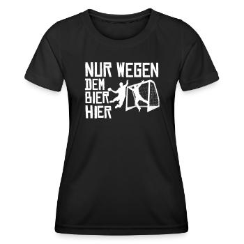 Handball Zubehör handballer Motiv - Frauen Funktions-T-Shirt - Schwarz - Vorne - AI Model Female 172 light (172cm)