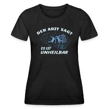 Handball Zubehör handballer Motiv - Frauen Funktions-T-Shirt - Schwarz - Vorne - AI Model Female 172 light (172cm)