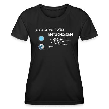 Handball Zubehör handballer Motiv - Frauen Funktions-T-Shirt - Schwarz - Vorne - AI Model Female 172 light (172cm)