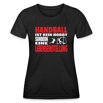 Handball Zubehör handballer Motiv - Frauen Funktions-T-Shirt - Schwarz - Vorne - AI Model Female 172 light (172cm)