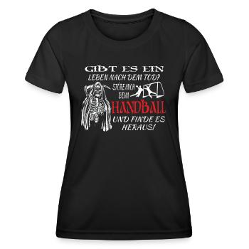 Handball Zubehör handballer Motiv - Frauen Funktions-T-Shirt - Schwarz - Vorne - AI Model Female 172 light (172cm)