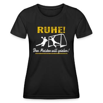 Handball Zubehör handballer Motiv - Frauen Funktions-T-Shirt - Schwarz - Vorne - AI Model Female 172 light (172cm)