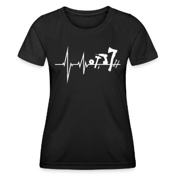 Artisans d’idées cadeaux DIY - T-shirt sport Femme - noir - Devant - AI Model Female 172 light (172cm)