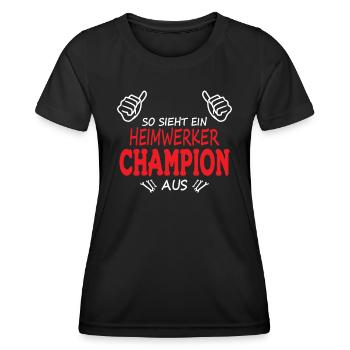 Heimwerker Geschenkidee Handwerker - Frauen Funktions-T-Shirt - Schwarz - Vorne - AI Model Female 172 light (172cm)