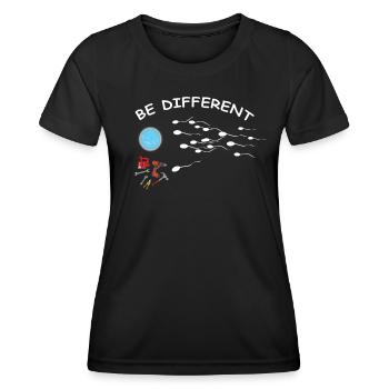 Artisans d’idées cadeaux DIY - T-shirt sport Femme - noir - Devant - AI Model Female 172 light (172cm)