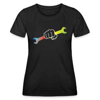 Artisans d’idées cadeaux DIY - T-shirt sport Femme - noir - Devant - AI Model Female 172 light (172cm)