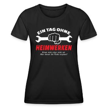 Heimwerker Geschenkidee Handwerker - Frauen Funktions-T-Shirt - Schwarz - Vorne - AI Model Female 172 light (172cm)