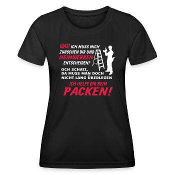 Heimwerker Geschenkidee Handwerker - Frauen Funktions-T-Shirt - Schwarz - Vorne - AI Model Female 172 light (172cm)