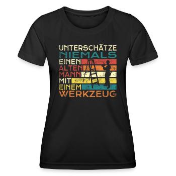 Heimwerker Geschenkidee Handwerker - Frauen Funktions-T-Shirt - Schwarz - Vorne - AI Model Female 172 light (172cm)