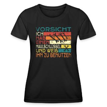 Heimwerker Geschenkidee Handwerker - Frauen Funktions-T-Shirt - Schwarz - Vorne - AI Model Female 172 light (172cm)