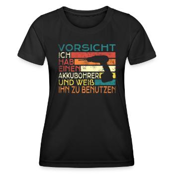 Heimwerker Geschenkidee Handwerker - Frauen Funktions-T-Shirt - Schwarz - Vorne - AI Model Female 172 light (172cm)