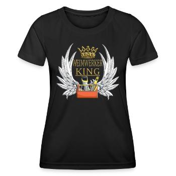 Heimwerker Geschenkidee Handwerker - Frauen Funktions-T-Shirt - Schwarz - Vorne - AI Model Female 172 light (172cm)