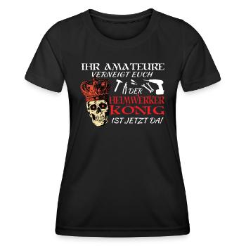 Heimwerker Geschenkidee Handwerker - Frauen Funktions-T-Shirt - Schwarz - Vorne - AI Model Female 172 light (172cm)