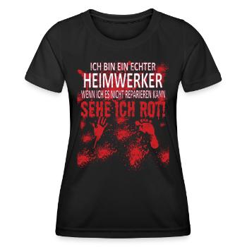 Heimwerker Geschenkidee Handwerker - Frauen Funktions-T-Shirt - Schwarz - Vorne - AI Model Female 172 light (172cm)