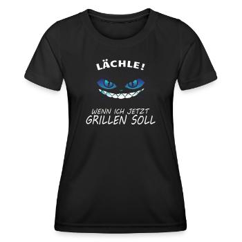 Grillen und Camper Geschenkidee - Frauen Funktions-T-Shirt - Schwarz - Vorne - AI Model Female 172 light (172cm)