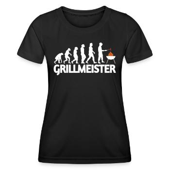 Grillen und Camper Geschenkidee - Frauen Funktions-T-Shirt - Schwarz - Vorne - AI Model Female 172 light (172cm)