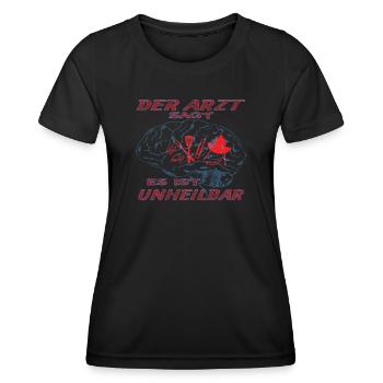 Grillen und Camper Geschenkidee - Frauen Funktions-T-Shirt - Schwarz - Vorne - AI Model Female 172 light (172cm)