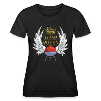 Idée de barbecue et de cadeau de camping-car - T-shirt sport Femme - noir - Devant - AI Model Female 172 light (172cm)