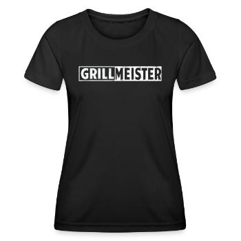 Barbecuing and Camper Gift Idea - Women's Functional T-Shirt - black - Front - AI Model Female 172 light (172cm)