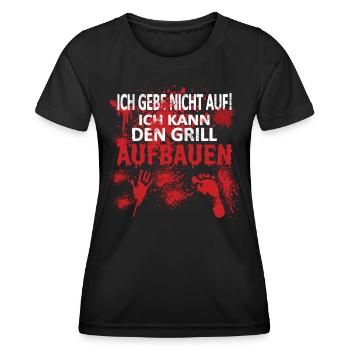 Grillen und Camper Geschenkidee - Frauen Funktions-T-Shirt - Schwarz - Vorne - AI Model Female 172 light (172cm)