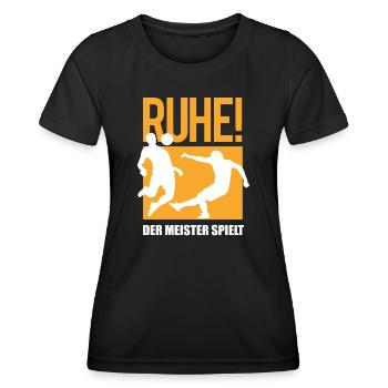 Fußballzubehör Geschenkidee Fußballfan - Frauen Funktions-T-Shirt - Schwarz - Vorne - AI Model Female 172 light (172cm)