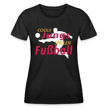 Fußballzubehör Geschenkidee Fußballfan - Frauen Funktions-T-Shirt - Schwarz - Vorne - AI Model Female 172 light (172cm)
