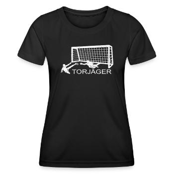 Fußballzubehör Geschenkidee Fußballfan - Frauen Funktions-T-Shirt - Schwarz - Vorne - AI Model Female 172 light (172cm)