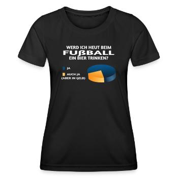 Fußballzubehör Geschenkidee Fußballfan - Frauen Funktions-T-Shirt - Schwarz - Vorne - AI Model Female 172 light (172cm)
