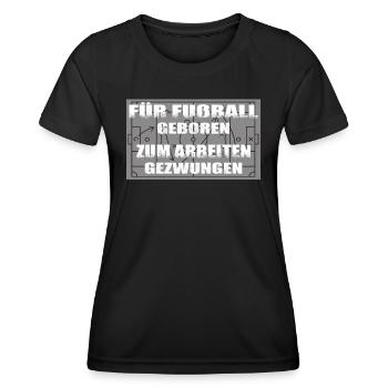 Fußballzubehör Geschenkidee Fußballfan - Frauen Funktions-T-Shirt - Schwarz - Vorne - AI Model Female 172 light (172cm)