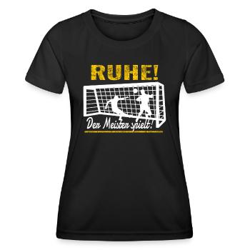 Fußballzubehör Geschenkidee Fußballfan - Frauen Funktions-T-Shirt - Schwarz - Vorne - AI Model Female 172 light (172cm)