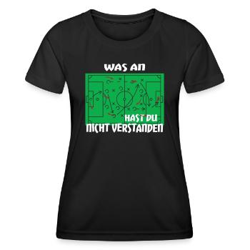 Fußballzubehör Geschenkidee Fußballfan - Frauen Funktions-T-Shirt - Schwarz - Vorne - AI Model Female 172 light (172cm)