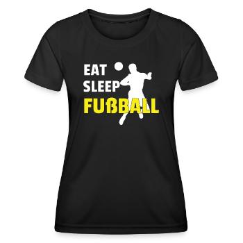 Fußballzubehör Geschenkidee Fußballfan - Frauen Funktions-T-Shirt - Schwarz - Vorne - AI Model Female 172 light (172cm)