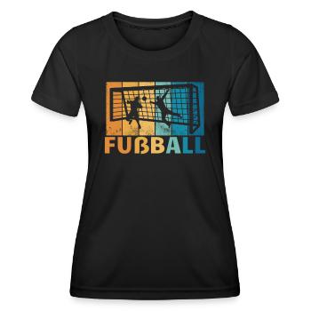 Fußballzubehör Geschenkidee Fußballfan - Frauen Funktions-T-Shirt - Schwarz - Vorne - AI Model Female 172 light (172cm)
