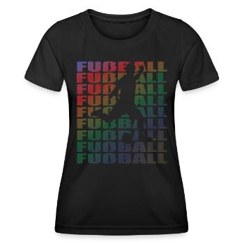Fußballzubehör Geschenkidee Fußballfan - Frauen Funktions-T-Shirt - Schwarz - Vorne - AI Model Female 172 light (172cm)