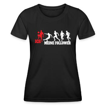 Fußballzubehör Geschenkidee Fußballfan - Frauen Funktions-T-Shirt - Schwarz - Vorne - AI Model Female 172 light (172cm)