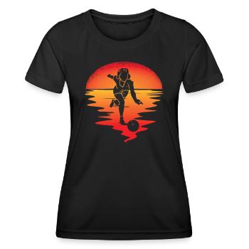 Accessoires de bowling avec motif bowling - T-shirt sport Femme - noir - Devant - AI Model Female 172 light (172cm)