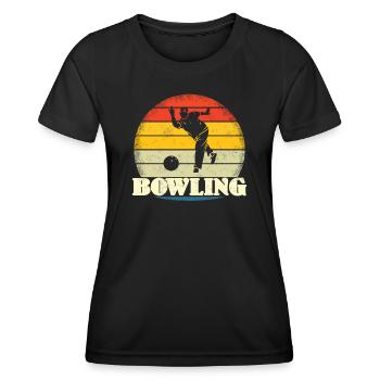Accessoires de bowling avec motif bowling - T-shirt sport Femme - noir - Devant - AI Model Female 172 light (172cm)