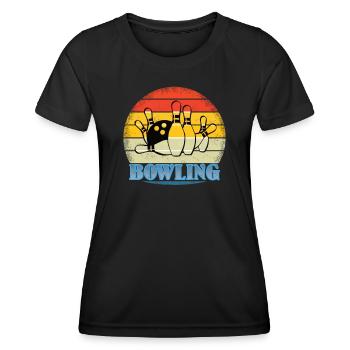 Accessoires de bowling avec motif bowling - T-shirt sport Femme - noir - Devant - AI Model Female 172 light (172cm)