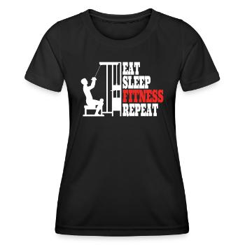 Accessoires de fitness pour les sportifs - T-shirt sport Femme - noir - Devant - AI Model Female 172 light (172cm)