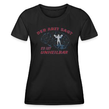 Fitnesszubehör für Sportler - Frauen Funktions-T-Shirt - Schwarz - Vorne - AI Model Female 172 light (172cm)