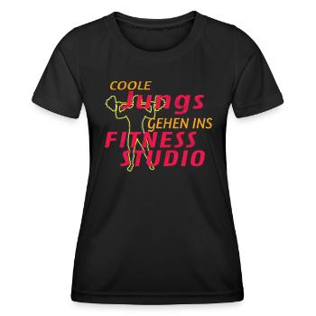Fitnesszubehör für Sportler - Frauen Funktions-T-Shirt - Schwarz - Vorne - AI Model Female 172 light (172cm)