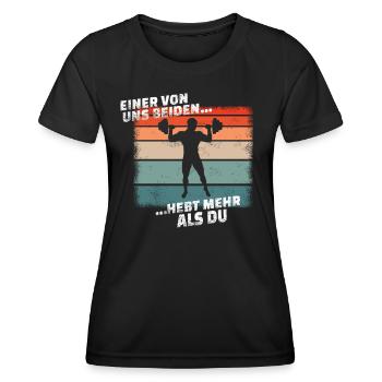 Fitnesszubehör für Sportler - Frauen Funktions-T-Shirt - Schwarz - Vorne - AI Model Female 172 light (172cm)
