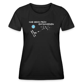 Ski accessories for skiers - Women's Functional T-Shirt - black - Front - AI Model Female 172 light (172cm)